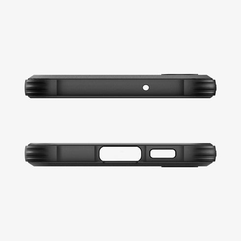 ACS05613 - Galaxy S23 Ultra Case Rugged Armor in matte black showing the back